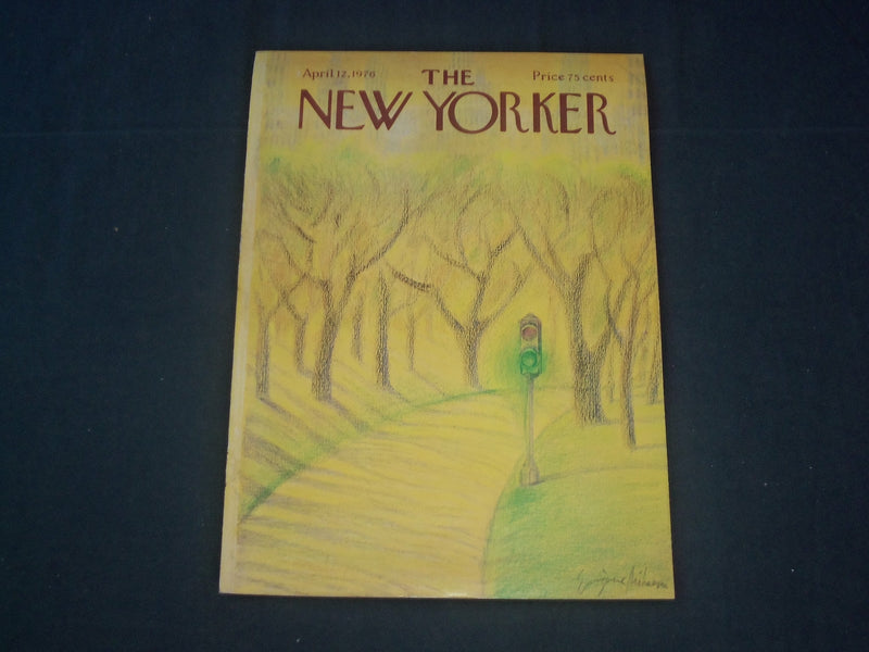 1976 APRIL 12 NEW YORKER MAGAZINE FRONT COVER ONLY - GREAT ART FOR FRAMING