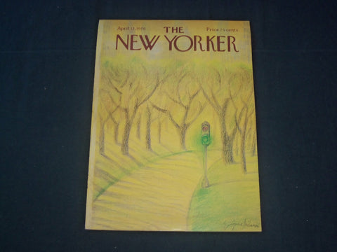1976 APRIL 12 NEW YORKER MAGAZINE FRONT COVER ONLY - GREAT ART FOR FRAMING