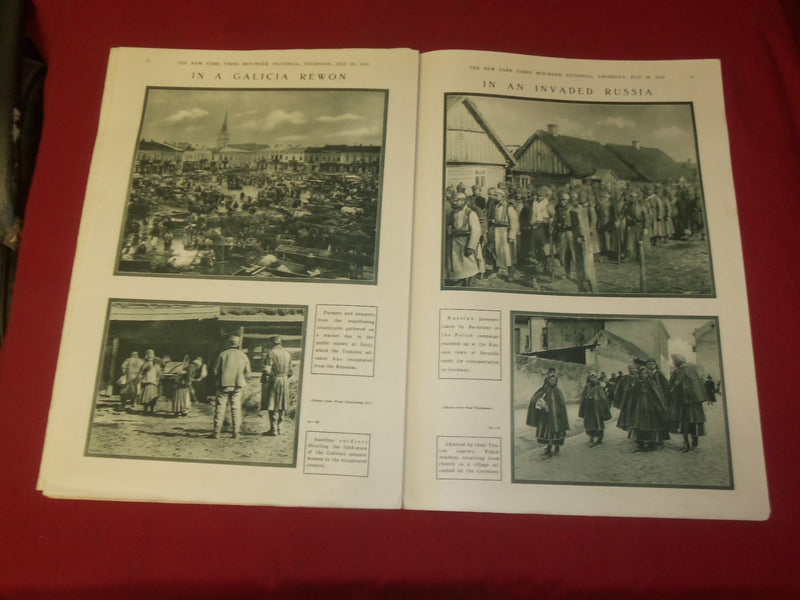 1915 JULY 29 NY TIMES PICTORIAL SECTION - RED CROSS NURSE AID HOSPITAL - NP 3964