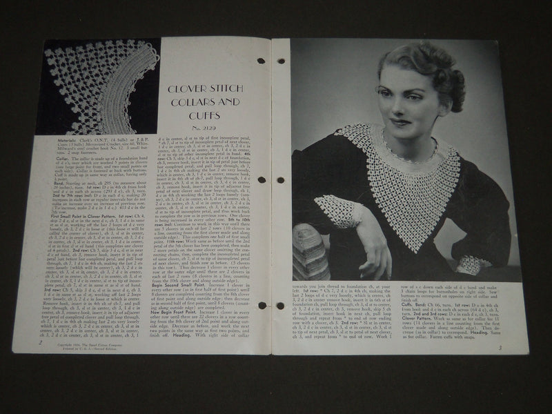 1936 CLARK'S CROCHETED COLLARS BOOK NO. 68 - ST 5128
