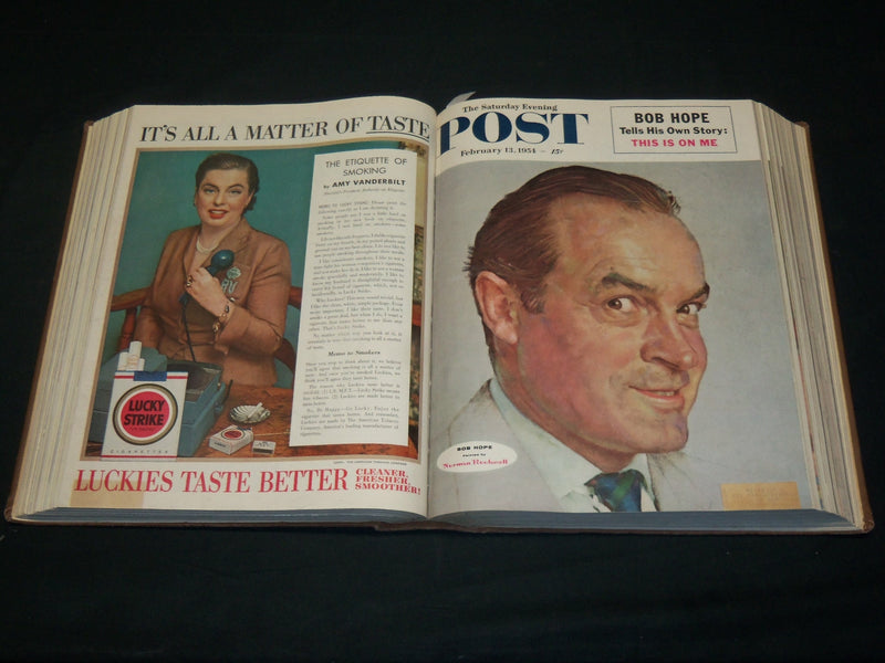 1954 JAN-MAR SATURDAY EVENING POST MAGAZINE VOLUME - 3 NORMAN ROCKWELLS- KD 5964