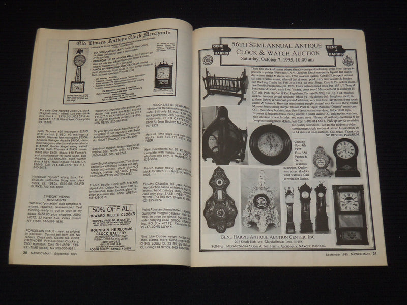 1993-1995 THE MART WATCH AND CLOCK COLLECTOR MAGAZINE LOT OF 7 - O 2820A