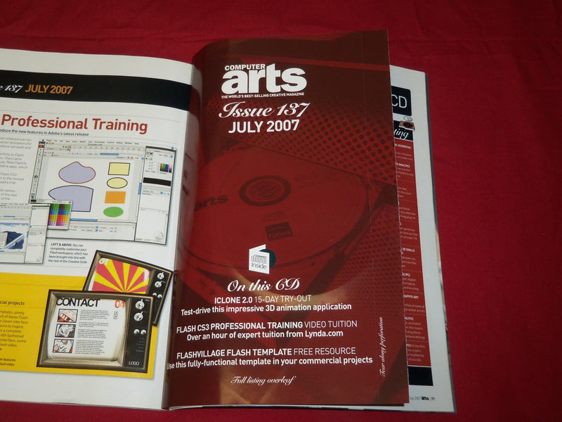 2007 JULY COMPUTER ARTS PROJECT MAGAZINE ISSUE NO. 137 WITH CD - RC 679