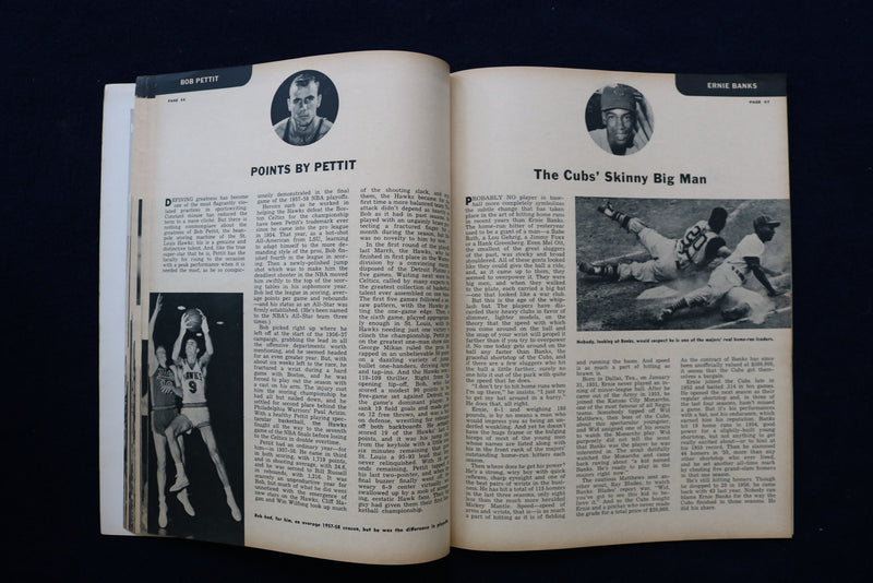 1958 WHO'S WHO IN SPORTS MAGAZINE - MANTLE-SUGAR RAY ROBINSON COVER - E 11884