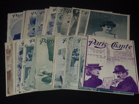 1905 PARIS QUI CHANTE REVUE ILLUSTREE MAGAZINE LOT OF 30 ISSUES - O 3442B