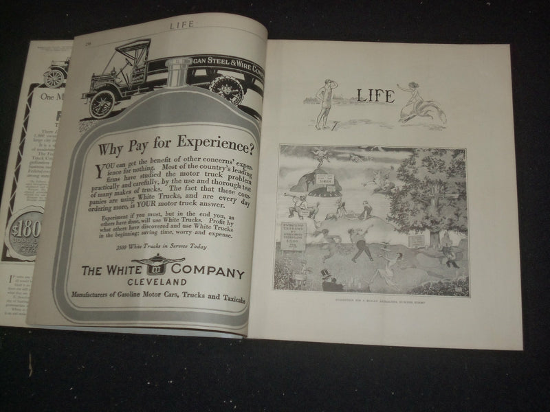 1913 AUGUST 14 LIFE MAGAZINE - SUMMER JOYS - NICE ILLUSTRATED COVER - ST 6490