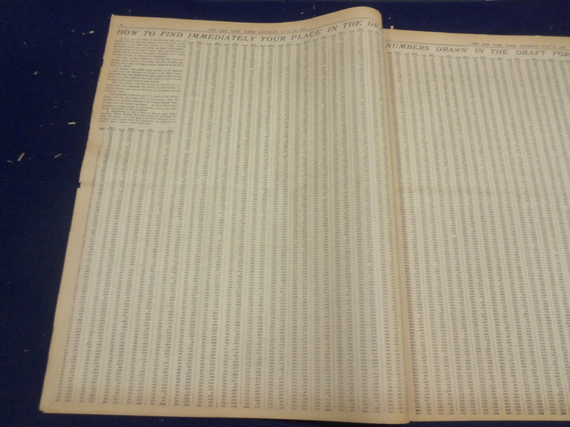 1917 JULY 21 NEW YORK TIMES - DRAWING FOR NATION'S DRAFT ARMY - NT 9317