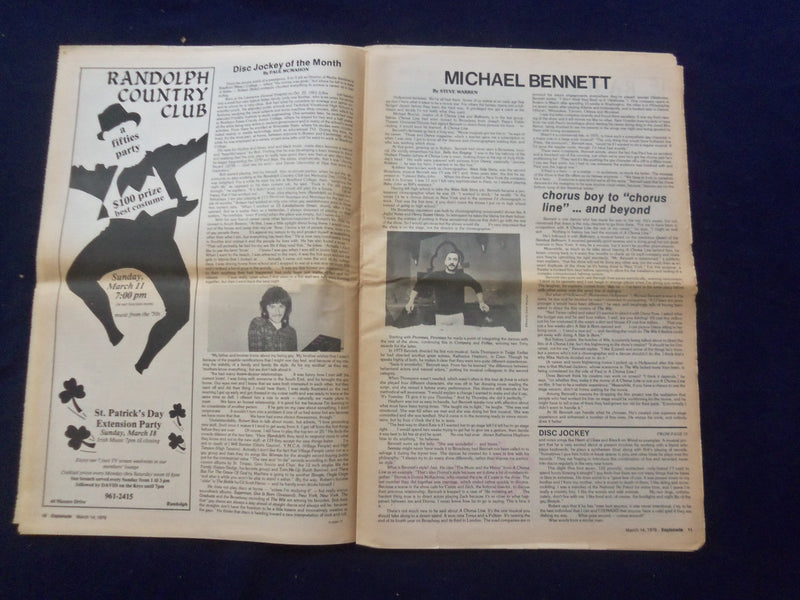 1979 MARCH 14 ESPLANADE NEWSPAPER - MICHAEL BENNETT - BROOKLYN DREAMS - NP 6816