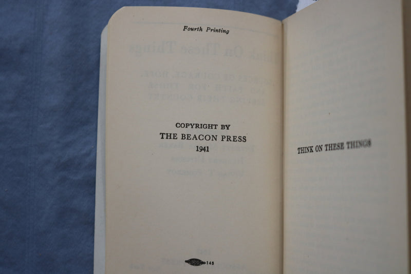 1941-1943 YMCA USO SERVICE BOOKS - LOT OF 2 - THINK - SCRIPTURE - K 735