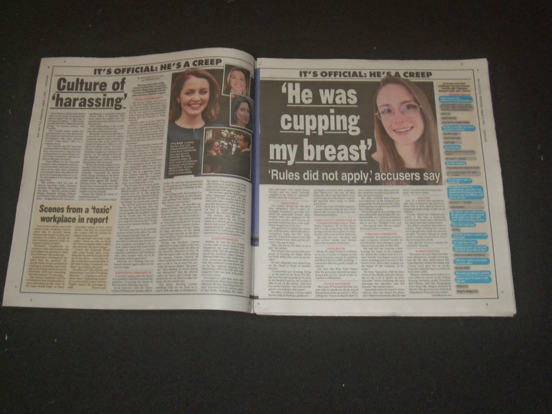 2021 AUGUST 4 NEW YORK POST NEWSPAPER - GOV. CUOMO HARRASED SEVERAL WOMEN