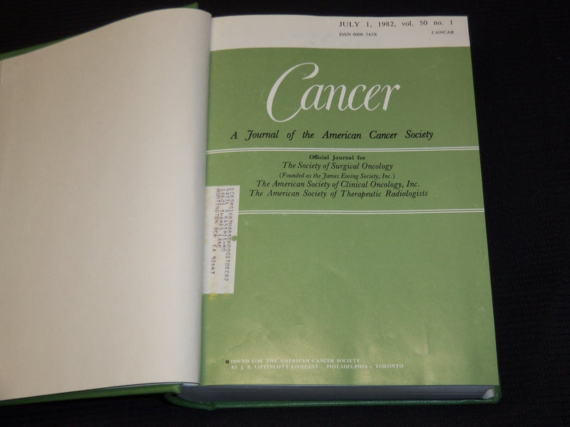 1982-1988 CANCER JOURNAL MAGAZINE BOUND VOLUMES LOT OF 6 - KD 1I