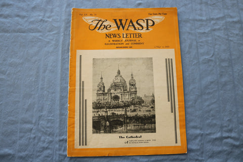 1933 MAY 6 THE WASP NEWS LETTER JOURNAL - ILLUSTRATIONS/STORIES/ADS - SP 4785F