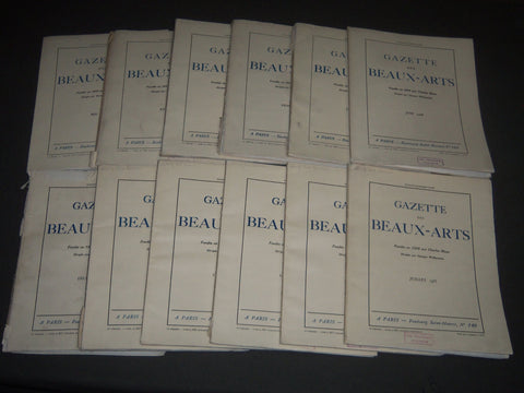 1933 GAZETTE DES BEAUX-ARTS FRENCH MAGAZINE LOT OF 12 - COMPLETE YEAR - O 3032