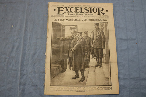 1914 DEC 3 EXCELSIOR JOURNAL - LE FELD-MARECHAL VON HINDENBOURG -FRENCH- NP 8553