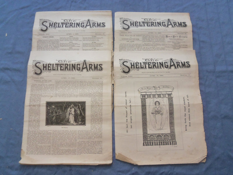 1889 THE SHELTERING ARMS NEWSPAPER - LOT OF 20 - NP 8415
