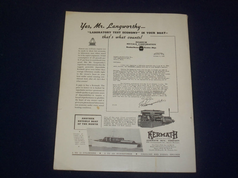 1935 DECEMBER THE RUDDER MAGAZINE - OFF THE COAST OF MAINE - B 6676