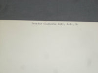 RHODE ISLAND SENATOR CLAIBORNE PELL 8 X 10 AUTOGRAPHED PHOTO - J 4055