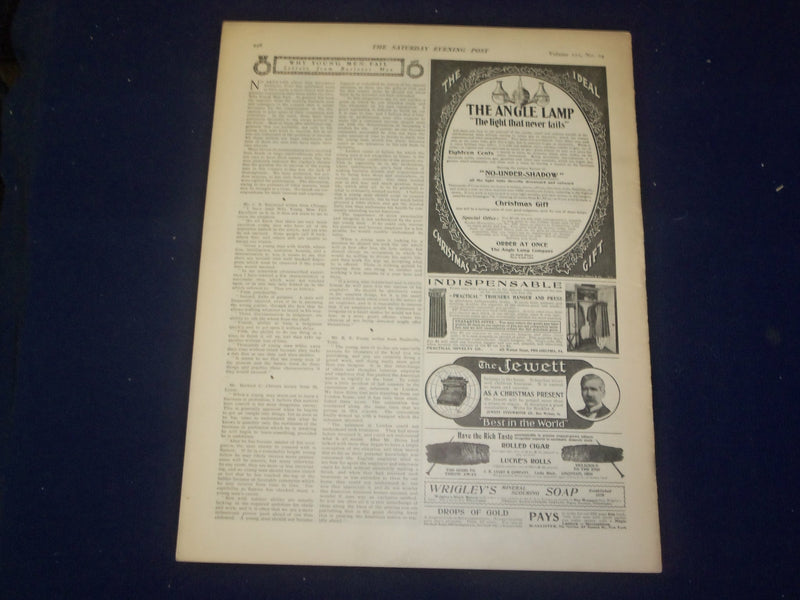 1899 DEC 9 THE SATURDAY EVENING POST MAGAZINE - ROWS IN CONGRESS - B 6724