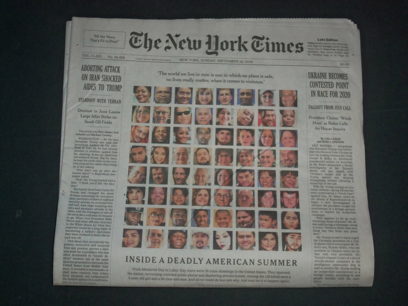 2019 SEPTEMBER 22 NEW YORK TIMES - UKRAINE BECOMES CONTESTED POINT IN 2020 RACE