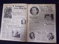 1938 APRIL 3 NEW YORK SUNDAY MIRROR - DOOM 9 KILLERS TO DIE IN CHAIR - NP 2258