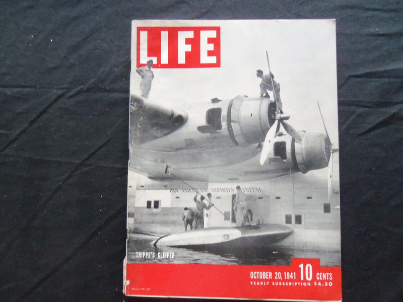 1941 OCTOBER 20 LIFE MAGAZINE - PAN AMERICAN CLIPPER - L 257