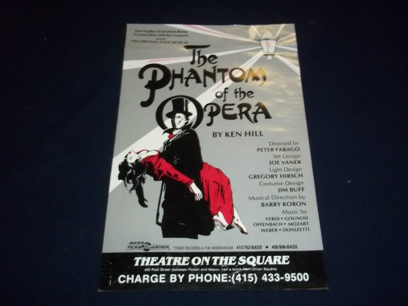 THE PHANTOM OF THE OPERA BY KEN HILL THEATER POSTER SAN FRANCISCO - P 167