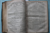 1852 JULY-DECEMBER THE LITERARY WORLD BOUND VOLUME - HAWTHORNE-WEBSTER - KD 9719