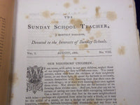 1866 THE SUNDAY SCHOOL TEACHER VOLUME #1 MAGAZINE LOT OF 4 ISSUES - O 2842