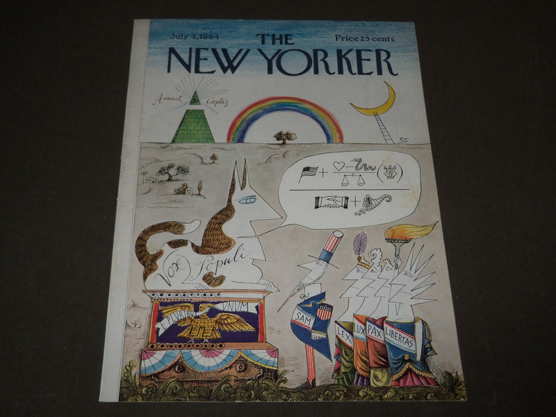 1964 JULY 4 NEW YORKER MAGAZINE FRONT COVER ONLY BY SAUL STEINBERG - ART DECO