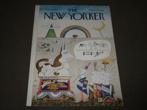1964 JULY 4 NEW YORKER MAGAZINE FRONT COVER ONLY BY SAUL STEINBERG - ART DECO