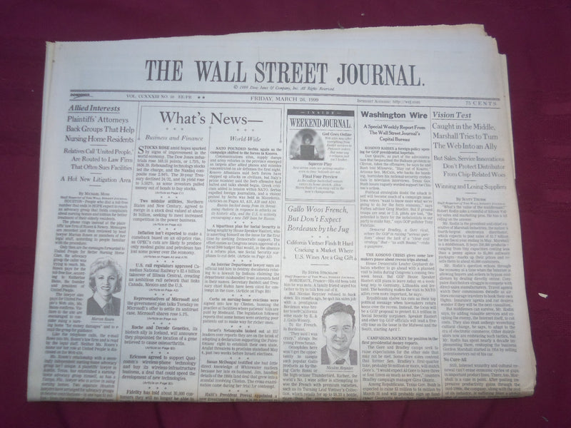 1999 MARCH 26 THE WALL STREET JOURNAL - ALLIED INTERESTS - VISION TEST - WJ 6
