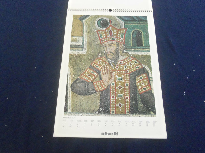 1977 ST. MARK'S MOSAICS - OLIVETTI CALENDAR - GREAT PAINTINGS - ST 2648F