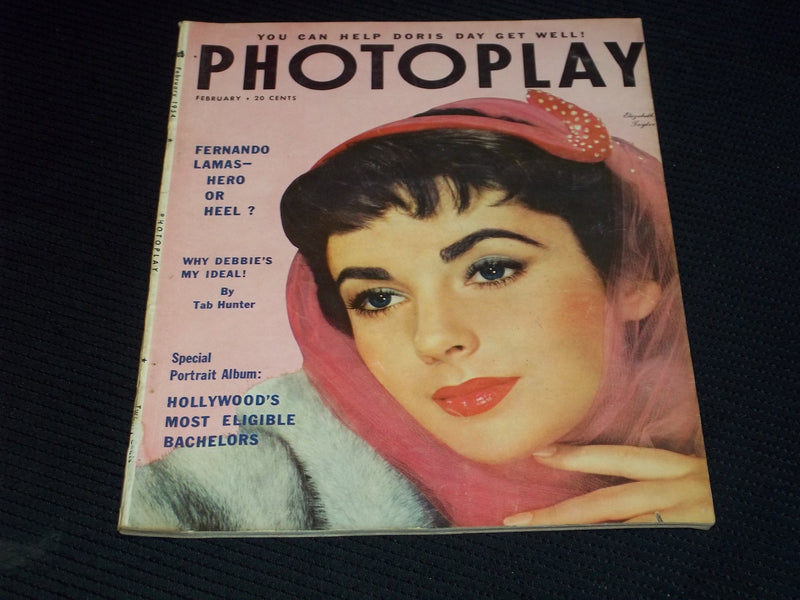 1954 FEBRUARY PHOTOPLAY MAGAZINE - LIZ TAYLOR FRONT COVER - E 16774