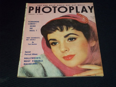 1954 FEBRUARY PHOTOPLAY MAGAZINE - LIZ TAYLOR FRONT COVER - E 16774