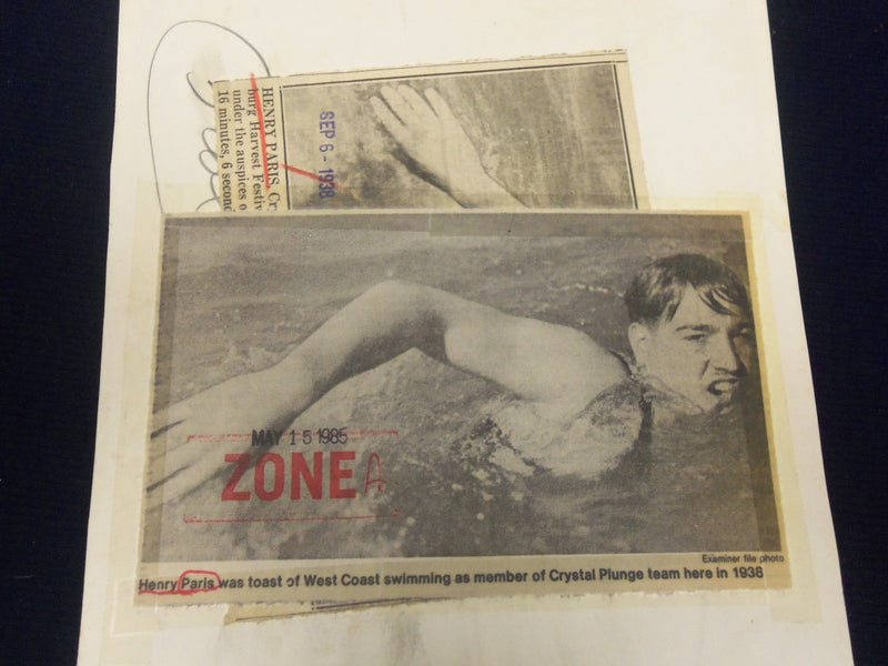 1930'S - 1970'S SWIMMING & ROWING WIRE PHOTOS LOT OF 12 - STAMPED - J 1796