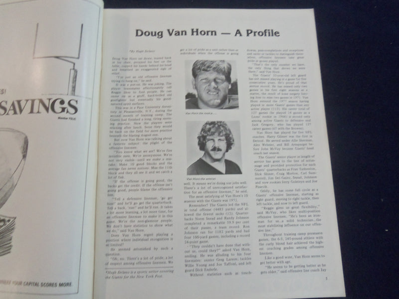 1977 OCTOBER 16 PRO MAGAZINE - NY GIANTS VS. SAN FRANCISCO 49ERS - SP 4714T