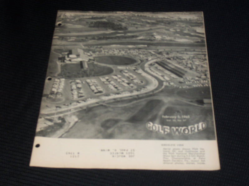 1965 FEBRUARY 5 GOLF WORLD MAGAZINE - PGA NATIONAL BIRDS EYE VIEW COVER - E 7315