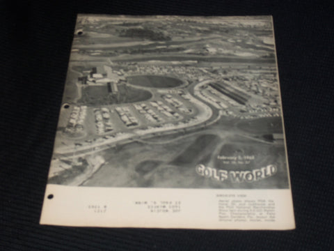 1965 FEBRUARY 5 GOLF WORLD MAGAZINE - PGA NATIONAL BIRDS EYE VIEW COVER - E 7315