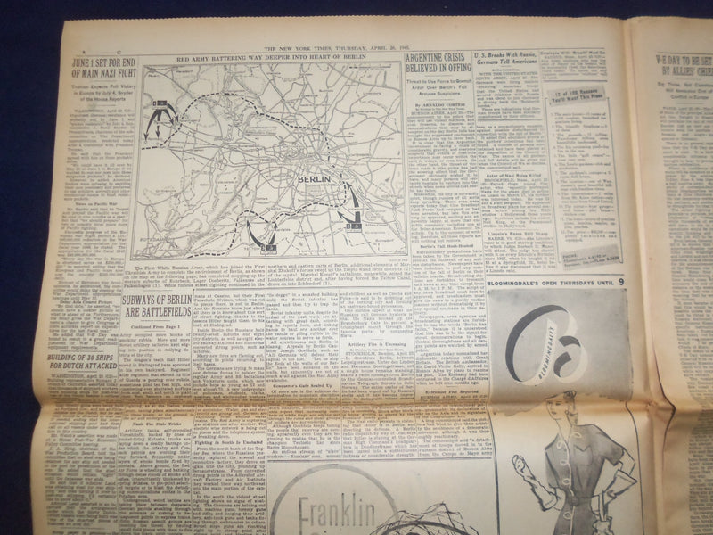 1945 APRIL 26 NEW YORK TIMES - TRUMAN OPESN WORLD SECURITY PARLEY - NP 6703