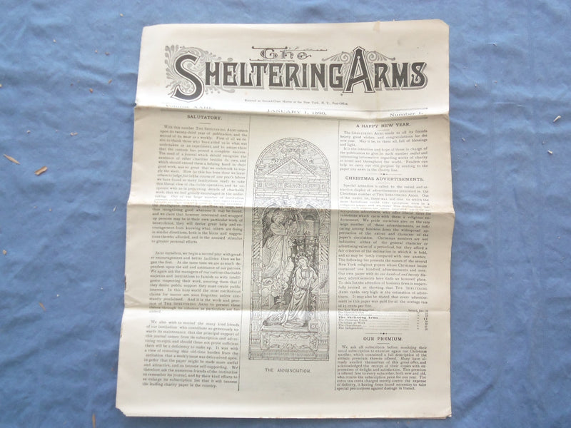 1890 THE SHELTERING ARMS NEWSPAPER - LOT OF 40 - #S 1-40 - NP 8425