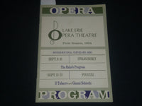 1964 LAKE ERIE OPERA THEATRE PROGRAM - THE RAKE'S PROGRESS - OHIO - J 4278