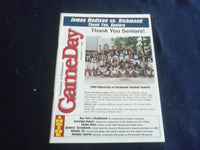 2000 NOV 11 FOOTBALL PROGRAM - UNIV OF RICHMOND VS JAMES MADISON UNIV - SP 1217I