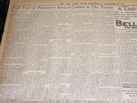 1916 DEC 16 NEW YORK TIMES - LLOYD GEORGE DEMANDS COMPLETE RESTITUTION - NT 8651