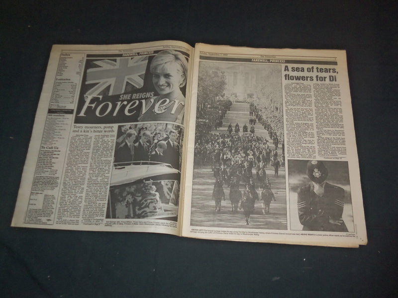 1997 SEPTEMBER 7 THE TRENTONIAN NEWSPAPER - PRINCESS DIANA FAREWELL - NP 3496