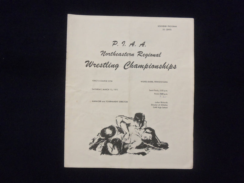 1971-1977 P.I.A.A. WRESTLING CHAMPIONSHIP PROGRAMS - LOT OF 9 - O 2136O
