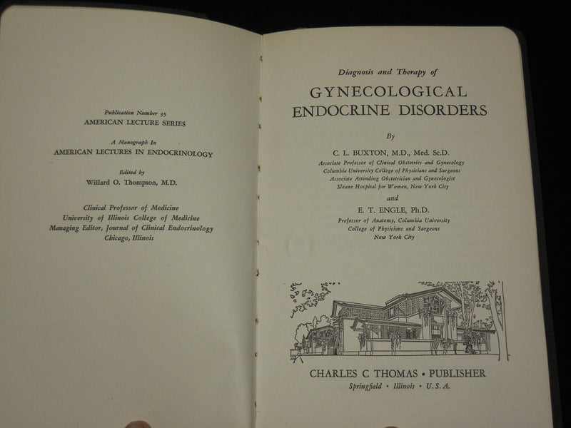 1949 DIAGNOSIS & THERAPY OF GYNECOLOGICAL ENDOCRINE DISORDERS BOOK - KD 2768F