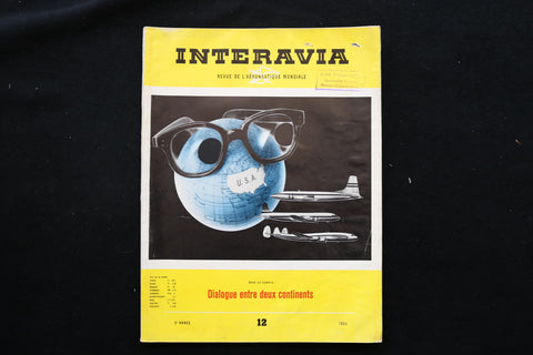 1954 DEC INTERAVIA MAGAZINE - DIALOGUE BETWEEN TWO CONTINENTS COVER - E 10799