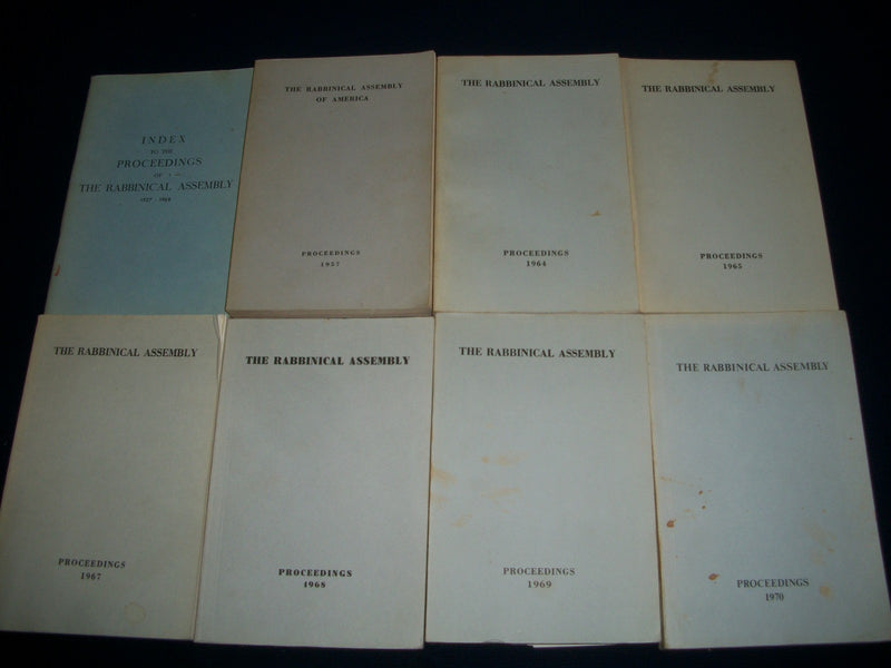 1957-1988 PROCEEDINGS OF RABBINCAL ASSEMBLY PERIODICAL LOT OF 16 - KD 796