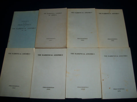 1957-1988 PROCEEDINGS OF RABBINCAL ASSEMBLY PERIODICAL LOT OF 16 - KD 796