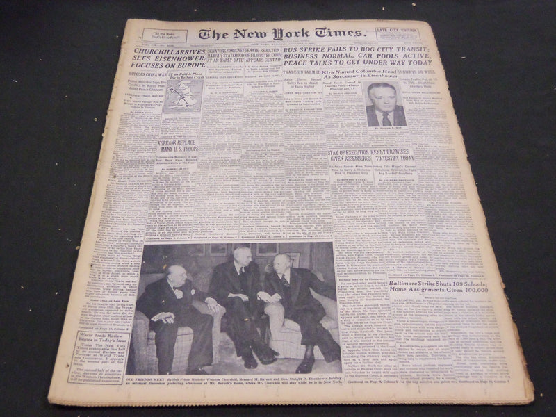 1953 JANUARY 6 NEW YORK TIMES - ROSENBERGS GET STAY - NT 4266